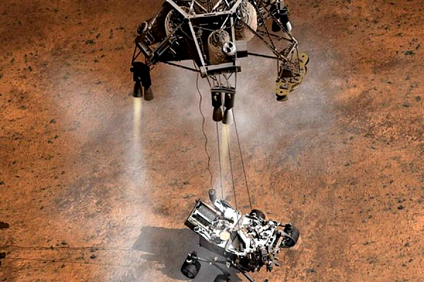 Марсоход Кьюриосити произвел посадку на Марс