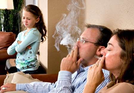Пассивное курение изменяет поведение детей
